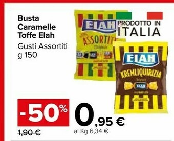 Carrefour Market Elah Busta Caramelle Toffe offerta