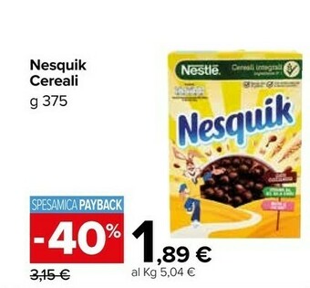 Carrefour Market Nesquik Nestle offerta