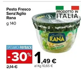 Carrefour Market Rana Pesto Fresco Di Noci 140 G(ml) offerta
