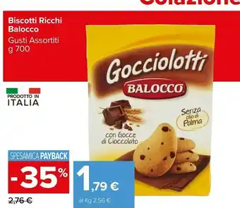 Carrefour Market Balocco Gocciolotti Con Gocce Di Cioccolato Senza Olio Di Palma 700 G(ml) offerta