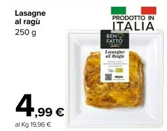 Carrefour Market Lasagne Al Ragu offerta