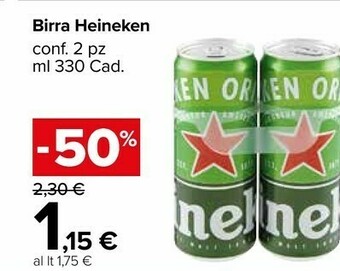 Carrefour Market Heineken Birra 330 G(ml) offerta