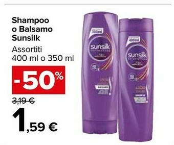 Carrefour Market Sunsilk Shampoo O Balsamo offerta