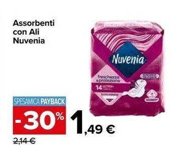 Carrefour Nuvenia Assorbenti Con Ali offerta