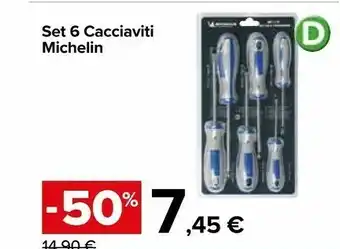 Carrefour Michelin Set 6 Cacciaviti offerta