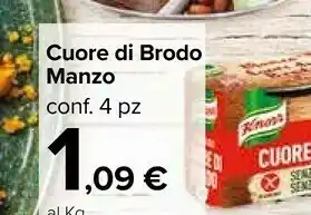 Carrefour Cuore Knorr Di Brodo Manzo offerta