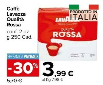 Carrefour Lavazza Caffe Qualita Rossa offerta