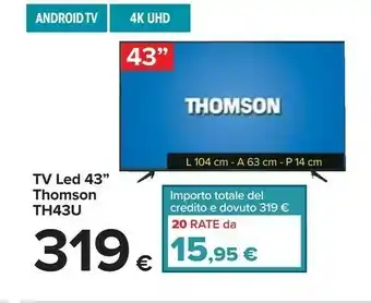 Carrefour Thomson Samsung Tv offerta