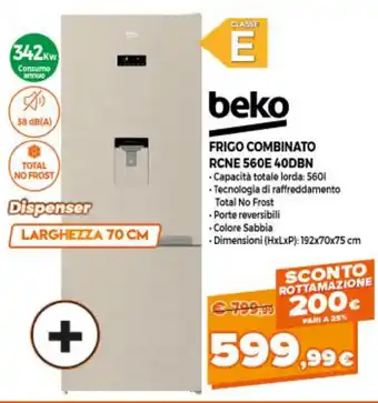 Beko Frigo Combinato RCNE 560E 40DBN