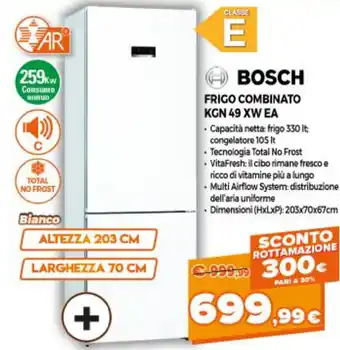Parente Expert Bosch Frigo Combinato KGN 49 XW EA offerta