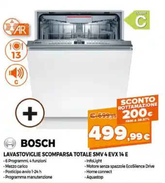 Bosch Lavastoviglie Scomparsa Totale SMV 4 EVX 14 E
