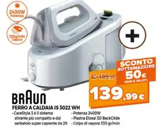 Parente Expert Braun Ferro A Caldaia IS 3022 WH offerta