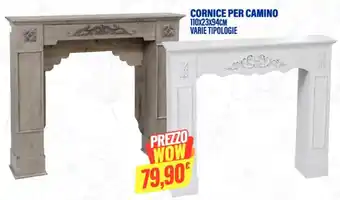 CORNICE PER CAMINO 110X23X94CM VARIE TIPOLOGIE