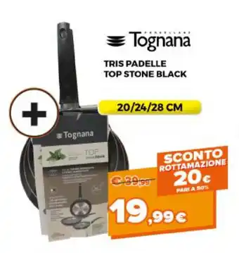 Tognana Tris Padelle Top Stone Black