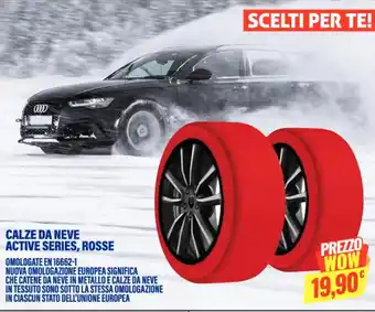 CALZE DA NEVE ACTIVE SERIES, ROSSE