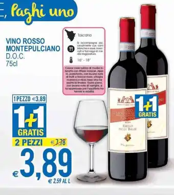 MD Discount Vino Rosso Montepulciano 75cl offerta