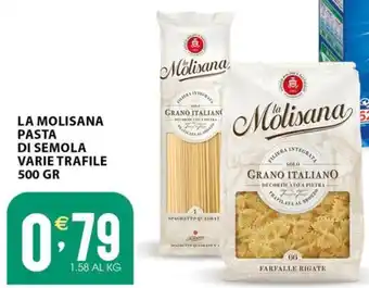 Sisa LA MOLISANA PASTA DI SEMOLA VARIE TRAFILE 500 GR offerta