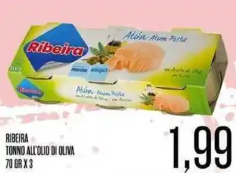 Supermercati Pasquale Prisco RIBEIRA TONNO ALL'OLIO DI OLIVA 70 GR X 3 offerta