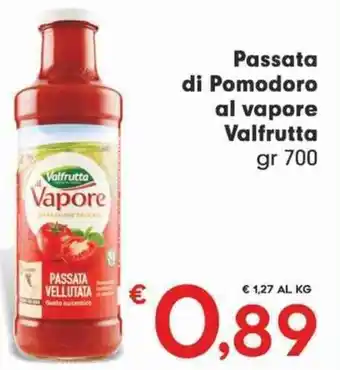 Eurospar Passata di pomodoro al vapore Valfrutta gr 700 offerta