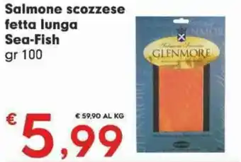 Eurospar Salmone scozzese fetta lunga Sea-Fish gr 100 offerta
