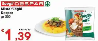 Eurospar Misto funghi Despar gr 300 offerta