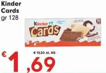 Eurospar Kinder Cards gr 128 offerta