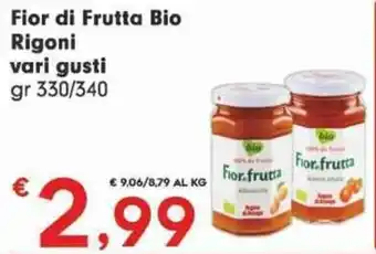 Eurospar Fior di Frutta Bio Rigoni vari gusti gr 330/340 offerta