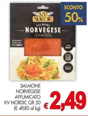 PrestoFresco SALMONE NORVEGESE AFFUMICATO KV NORDIC GR 50 offerta