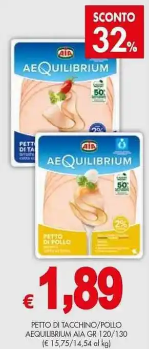 PETTO DI TACCHINO/POLLO AEQUILIBRIUM AIA GR 120/130