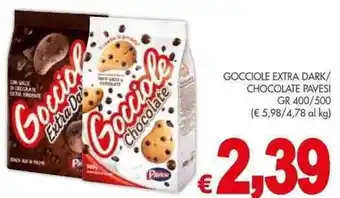 PrestoFresco GOCCIOLE EXTRA DARK/ CHOCOLATE PAVESI gr 400/500 offerta