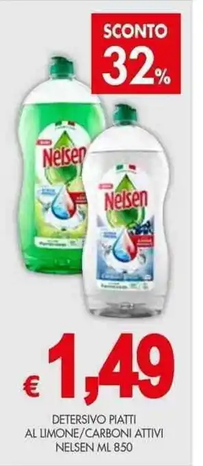 PrestoFresco DETERSIVO PIATTI AL LIMONE/CARBONI ATTIVI NELSEN ML 850 offerta