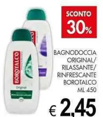 PrestoFresco BAGNODOCCIA ORIGINAL/ RILASSANTE/ RINFRESCANTE BOROTALCO ML 450 offerta