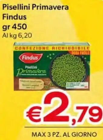 MAX Supermercati Pisellini Primavera Findus gr 450 offerta