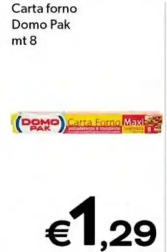 Carta forno Domo Pak mt 8