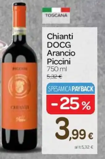 Carrefour Chianti DOCG Arancio Piccini 750 ml offerta