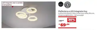 Kuy Plafoniera A LED Integrato