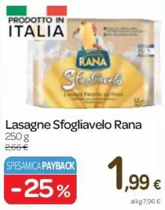 Carrefour Lasagne Sfogliavelo Rana 250 g offerta