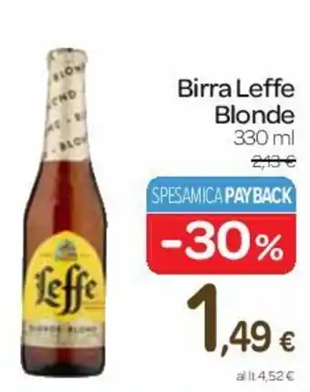 Carrefour Birra Leffe Blonde 330 ml offerta