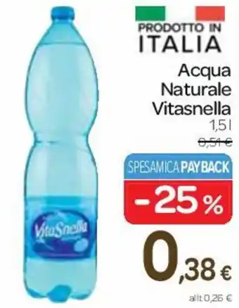 Carrefour Acqua Naturale Vitasnella 1,5 l offerta