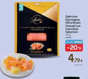 Carrefour Salmone Norvegese Affumicato Gravad Lax Carrefour Selection 120 g offerta