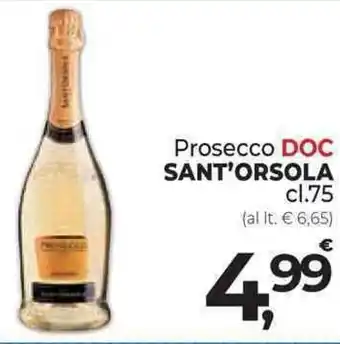 Supermercati Dok Prosecco DOC SANT'ORSOLA cl.75 offerta