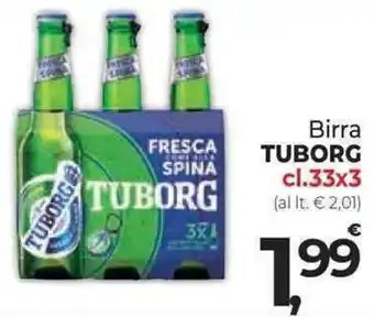 Supermercati Dok Birra TUBORG cl.33x3 offerta