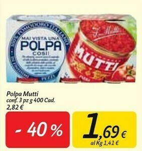 Carrefour Market Mutti Polpa offerta