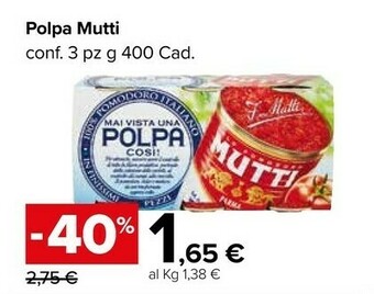 Carrefour Market Mutti Polpa offerta