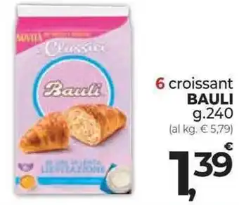 Supermercati Dok 6 croissant BAULI g.240 offerta