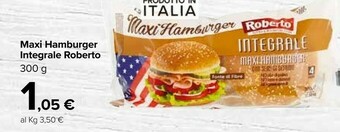 Carrefour Market Roberto - Maxi Hamburger Integrale 300 G(ml) offerta