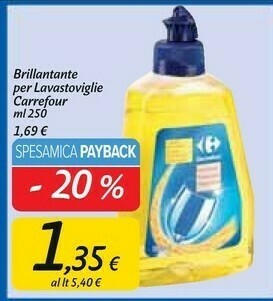 Carrefour Carrefour Brillantante Per Lavastoviglie offerta