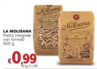 Quick Sisa LA MOLISANA Pasta Integrale vari formati 500 g offerta
