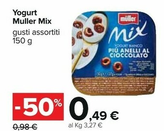 Carrefour Muller Mix Yogurt Al Cocco Più Cioccolato 150 G(ml) offerta