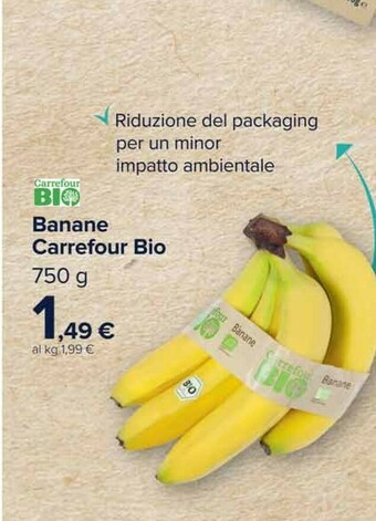 Carrefour Carrefour - Banane Cavendish Biologiche offerta
